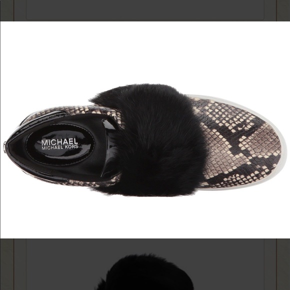 MICHAEL Kors MAVEN SNEAKERS EMBOSSED LEATHER FUR - Picture 5 of 6